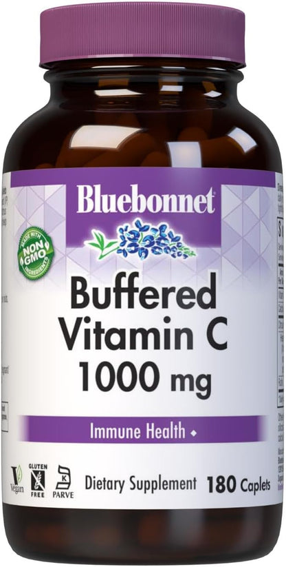 Bluebonnet Nutrition Buffered Vitamin C 1000 mg Caplets - 180 Count