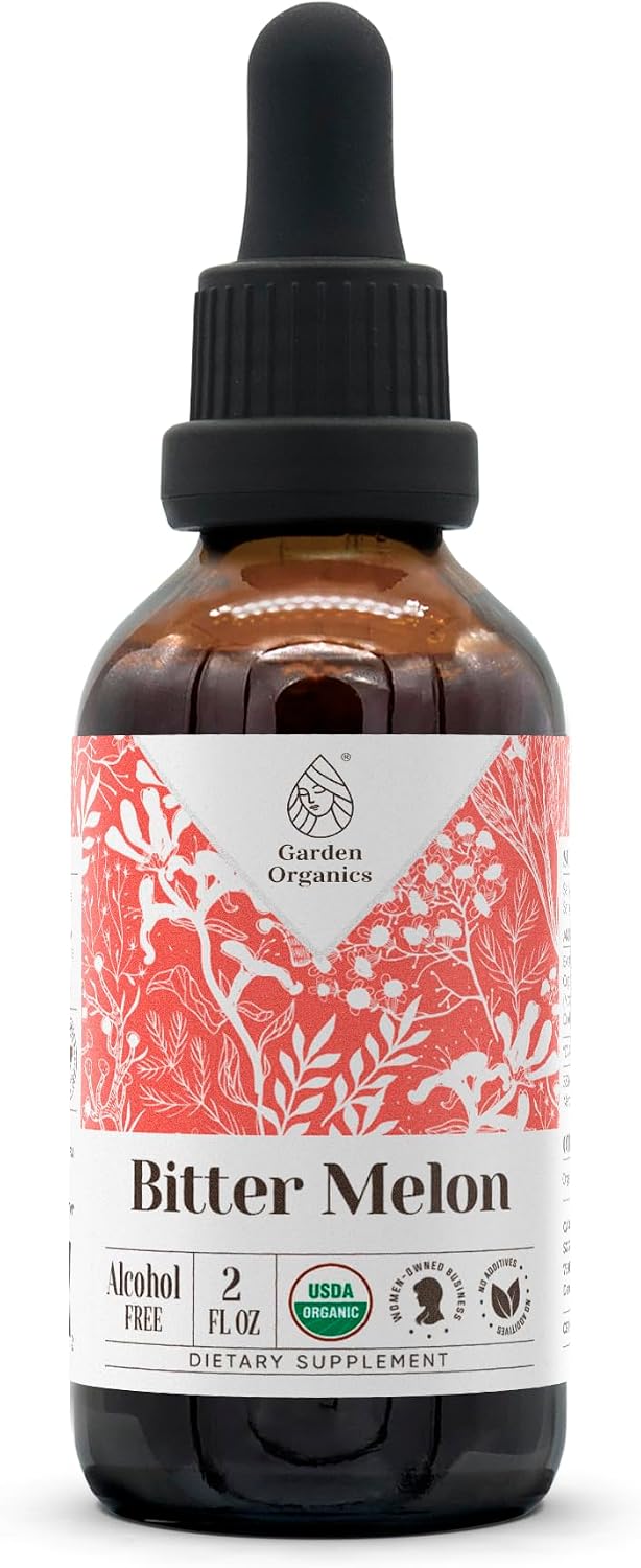 Garden Organics Organic Bitter Melon Tincture - USDA Organic Herbal Drops, Alcohol-Free Extract, 59 ml - görsel 1
