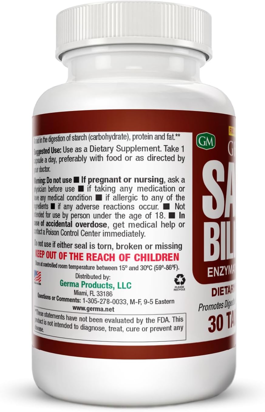 Germa Bile Salts Natural Food Supplement – Liver Support, 30 Tablets - görsel 2