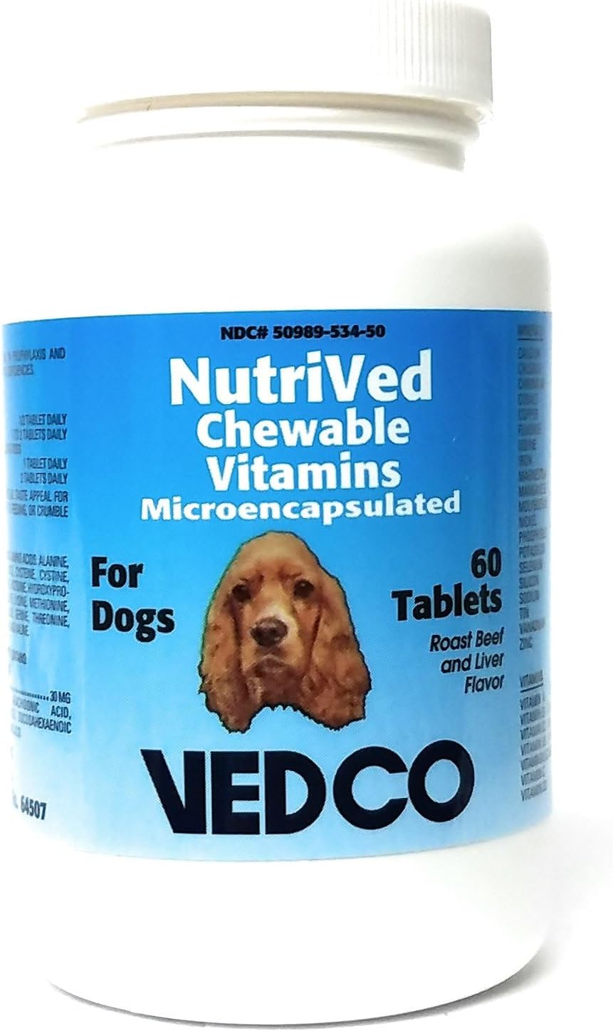 Vedco NutriVed Chewable Vitamins 60 Tablets for Dogs - görsel 1