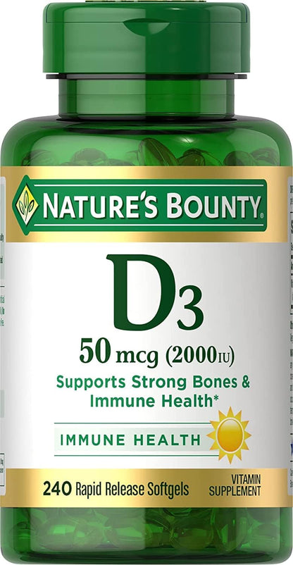 Nature's Bounty Vitamin D 2000 IU Softgels