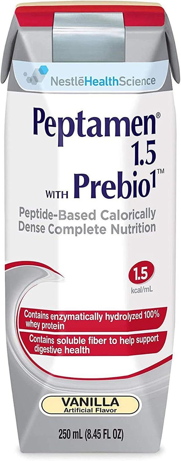 Nestlé Peptamen Oral Nutritional Supplement, Vanilla, 250 ml, 24 Pack - görsel 1