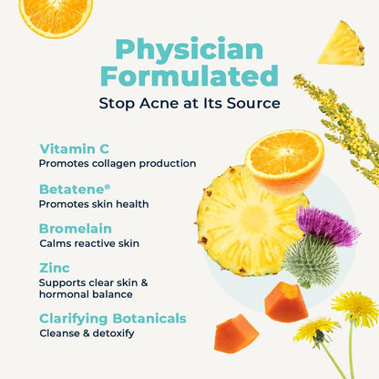 VitaMedica Clear Skin Vitamin Formula – Non-Cystic Acne Supplement for Skin Clearing