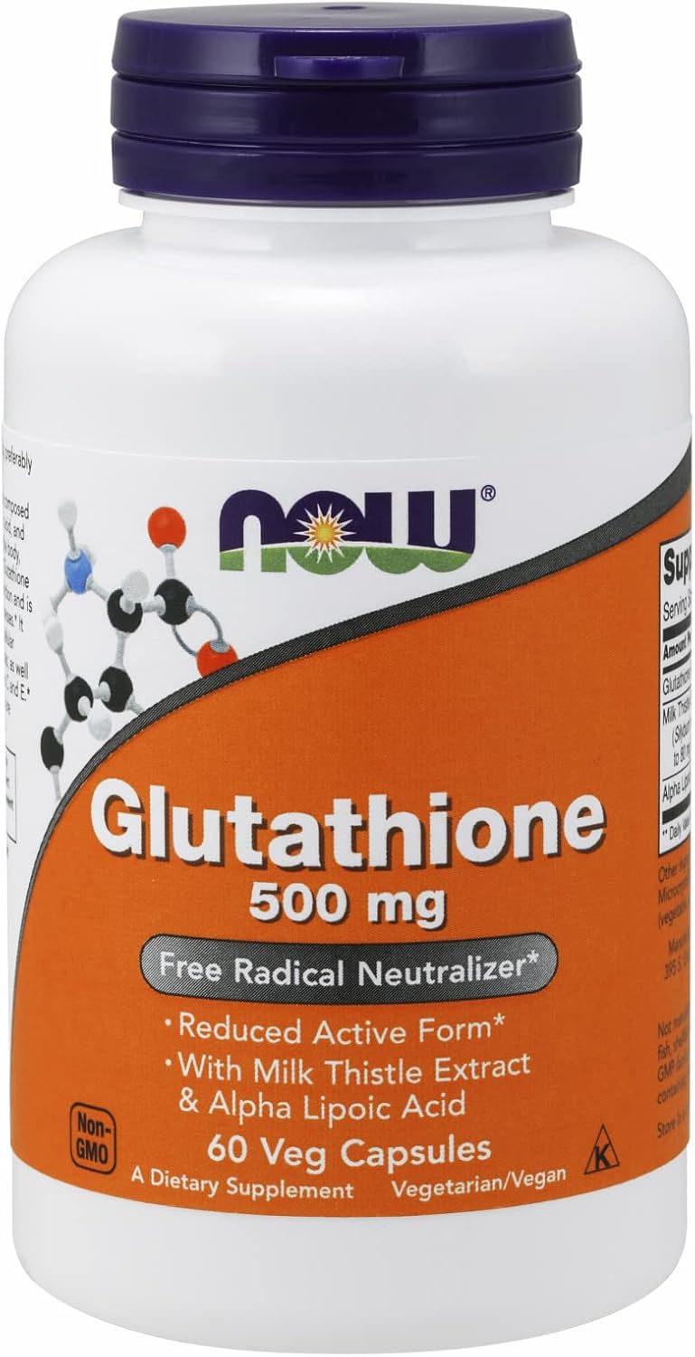 NOW Foods - Glutathione, 500 mg, 60 Vcaps - görsel 1