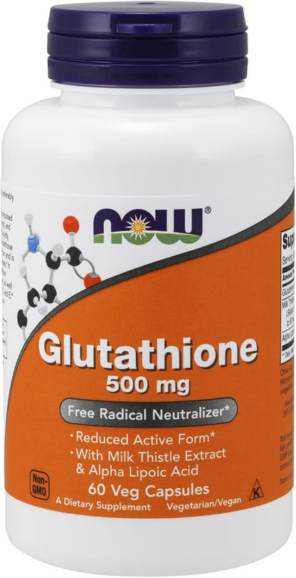 NOW Foods - Glutathione, 500 mg, 60 Vcaps
