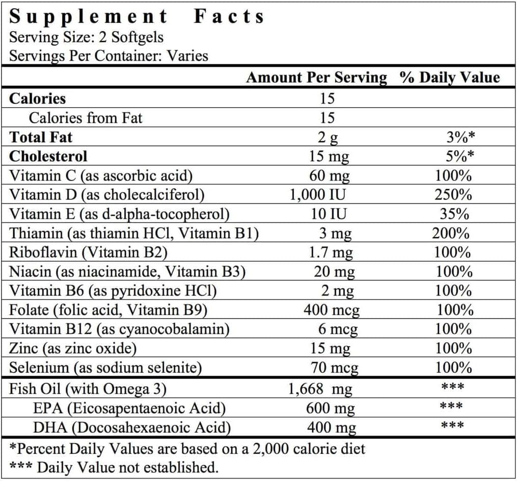 Cardiamin General Wellness Multivitamins 60 Softgels - görsel 3