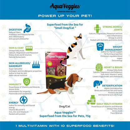Superfood from the Sea for Pets – Daily Multivitamin Packs for Small Dogs & Cats (75g, 30 Sachets)