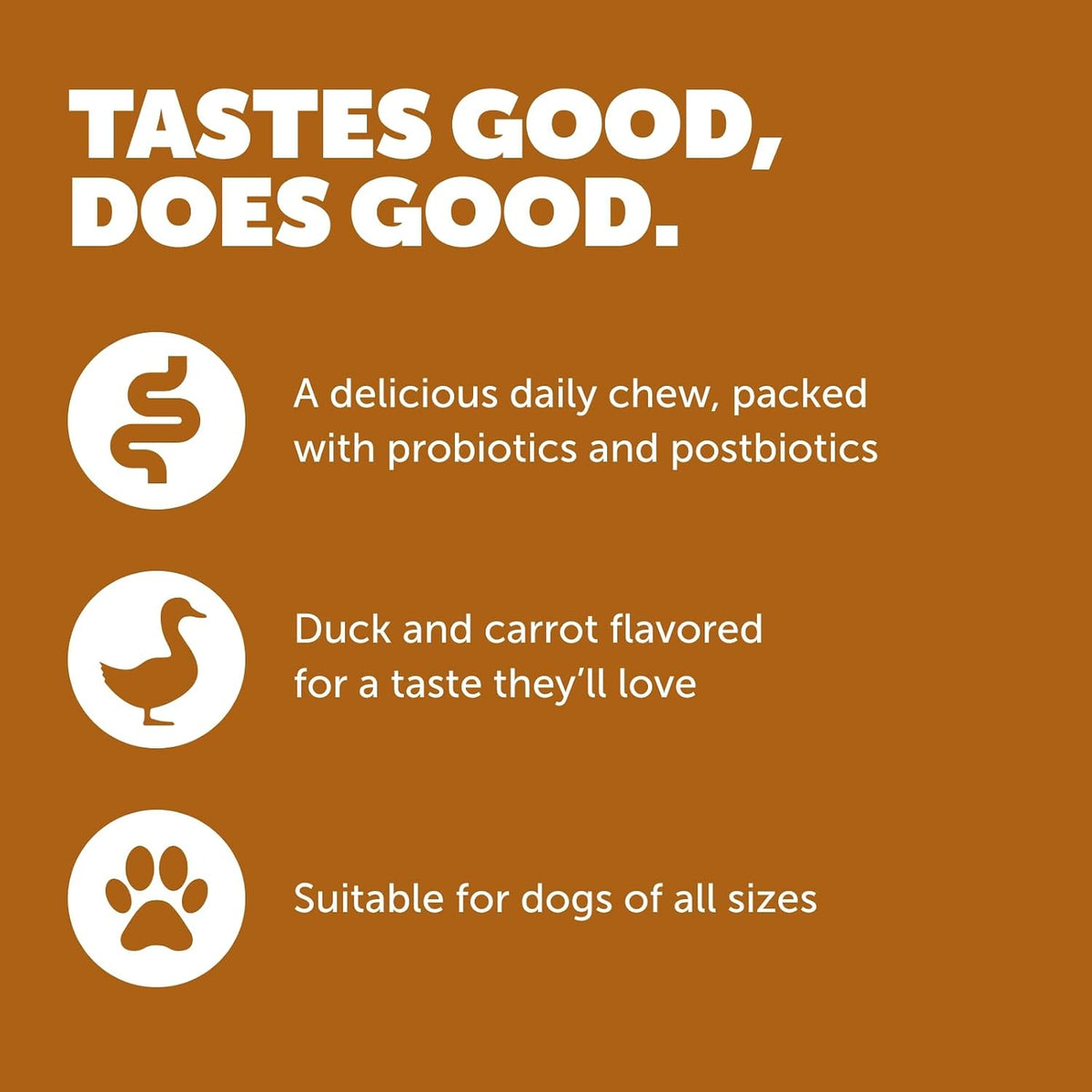 Protexin Daily Care Gut+ Wellness Dog Chews, Duck and Carrot Flavour, 60 Count - görsel 6