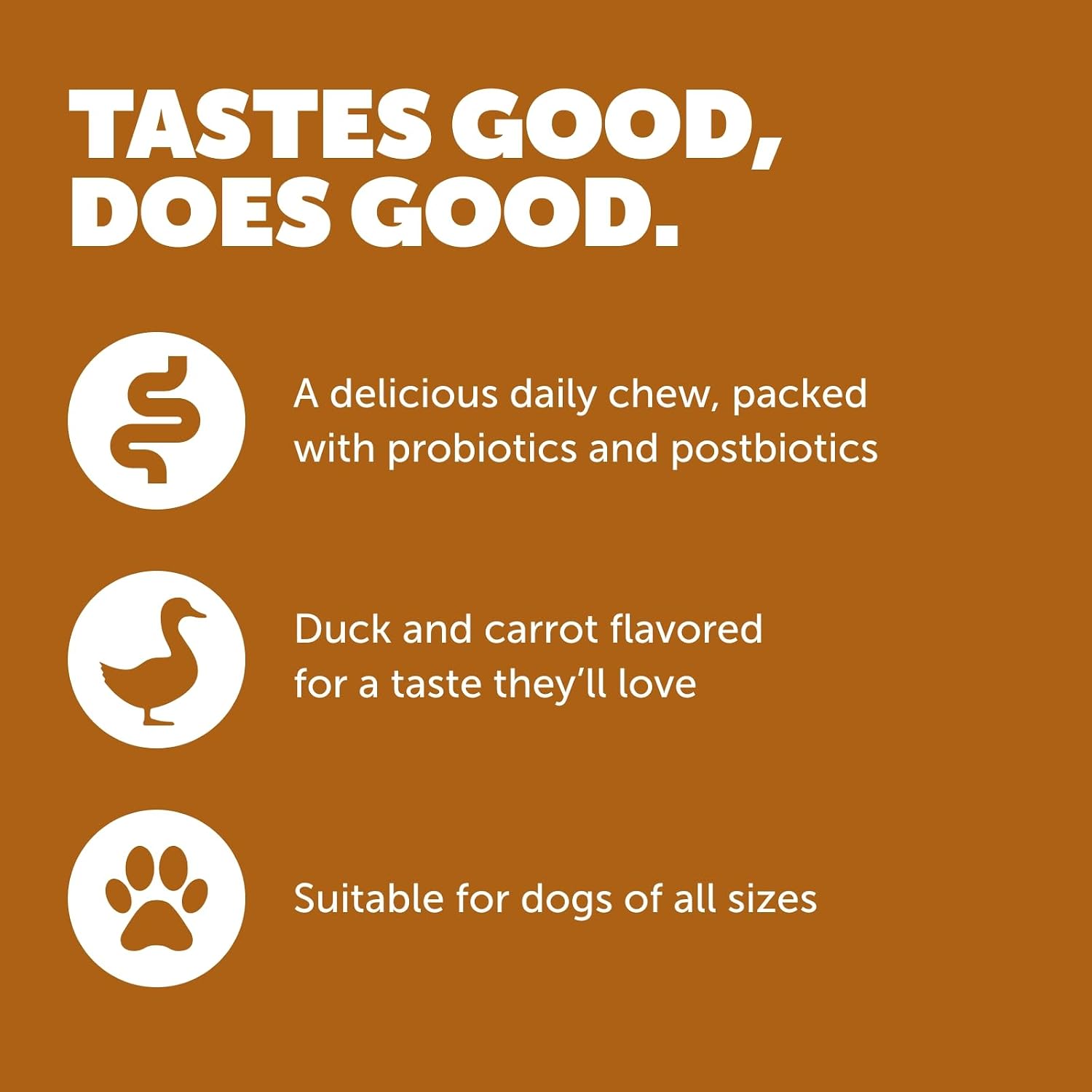 Protexin Daily Care Gut+ Wellness Dog Chews, Duck and Carrot Flavour, 60 Count - görsel 6