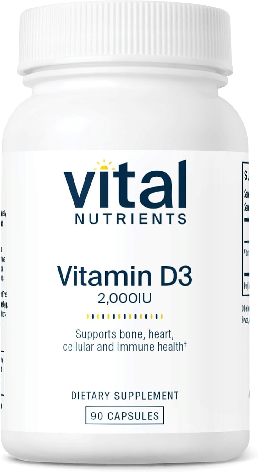 Vital Nutrients Vitamin D3 2000 IU – Vitamin D Supplement for Bone and Immune Health – 90 Capsules - görsel 1
