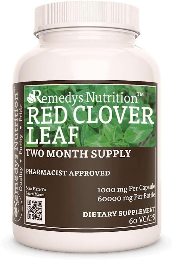 Remedy's Nutrition Red Clover Leaf 1,000 mg, 60 Vegan Capsules - görsel 1