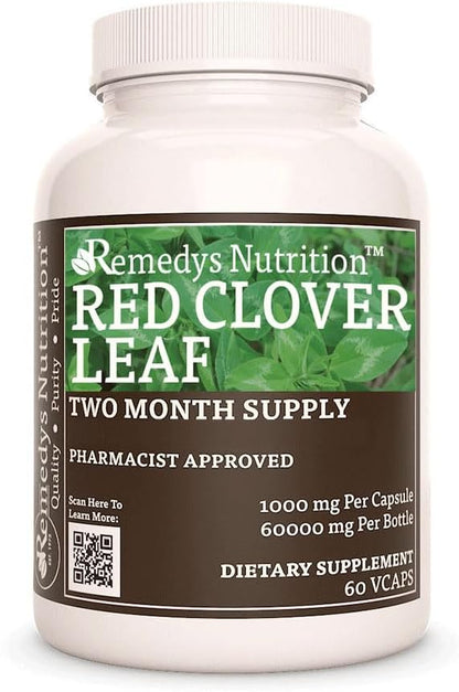 Remedy's Nutrition Red Clover Leaf 1,000 mg, 60 Vegan Capsules