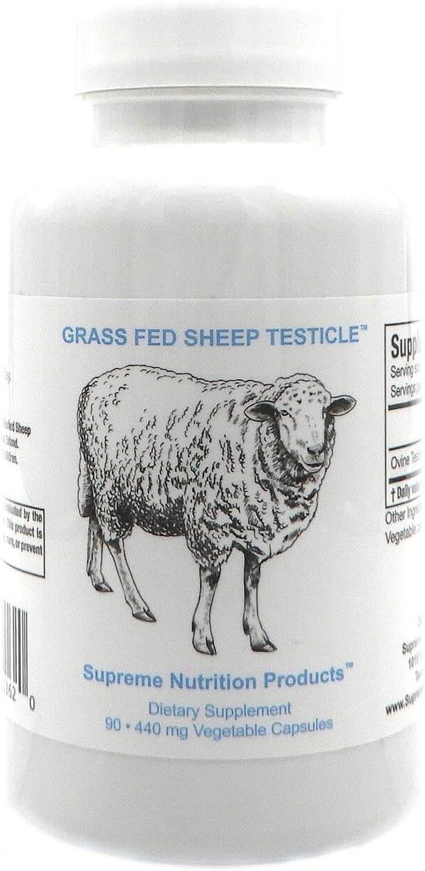 Supreme Nutrition Sheep Testicle - 100% Grass Fed and Finished in New Zealand, 90 Capsules of Pure Ovine Testicle - görsel 1
