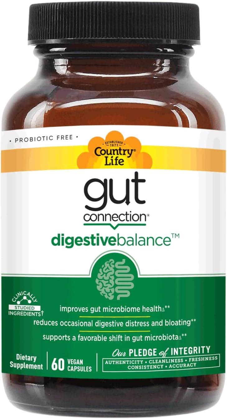 Country Life Gut Connection Digestive Balance – Prebiotic & Digestive Supplement for Gut Health (60 Capsules) - görsel 7
