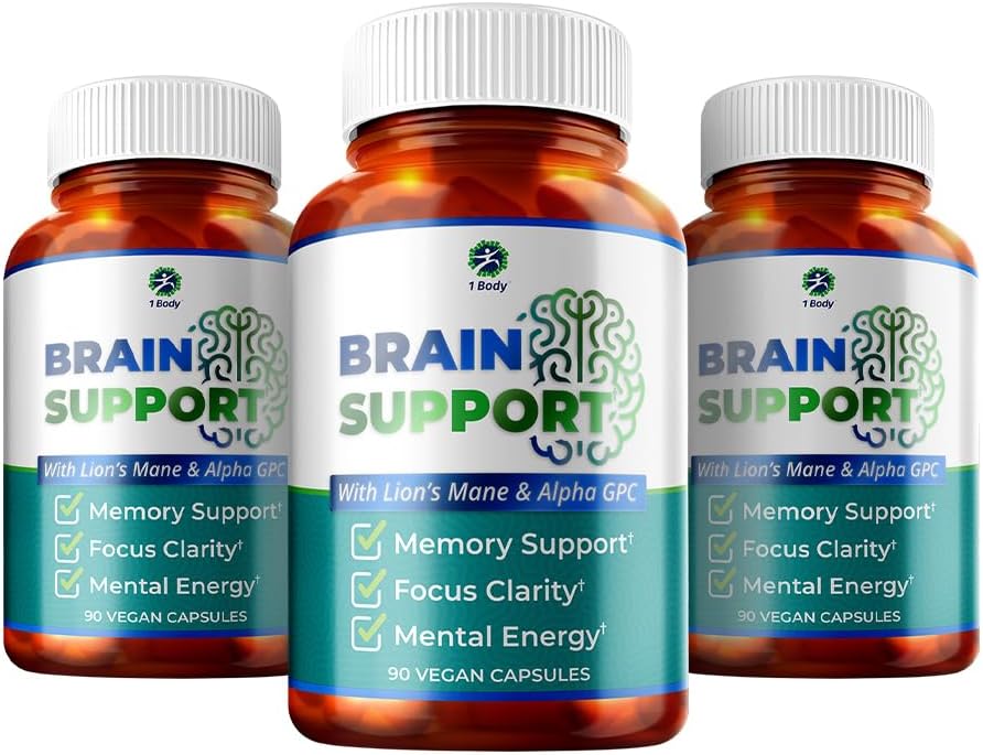1 Body Brain Supplement - Nootropic with Alpha GPC, Ginkgo & Bacopa - 90 Vegan Capsules - görsel 10