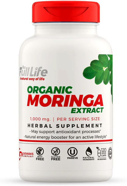 Full Life Moringa Oleifera Capsules – 120 Veg Caps, 1000mg