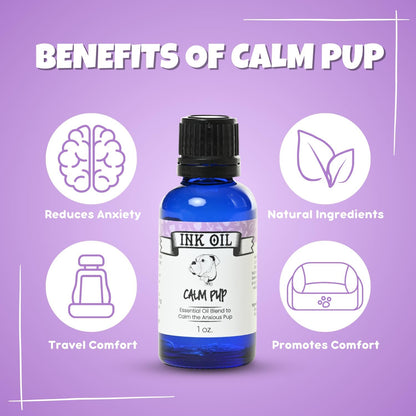 Ink Oil Pup Oils – Dog Calming Supplement | Liquid Drops for Calmness Support & Aromatherapy