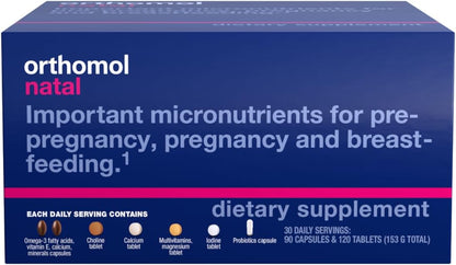 Orthomol Natal Antenatal Supplement - 30 Daily Packs (Tablets & Capsules)