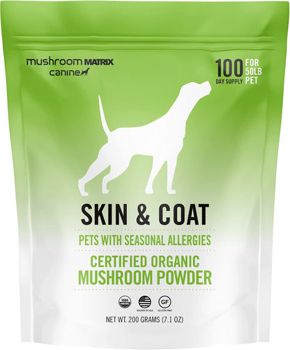 Om Mushroom Matrix Pet Canine Skin & Coat Organic Mushroom Powder, 100 g