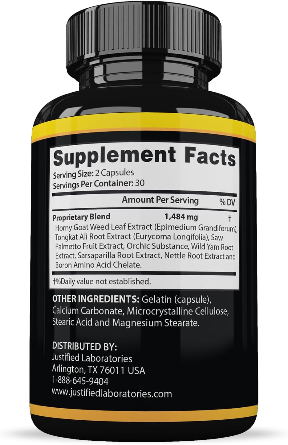 Justified Laboratories (3 Pack) Sizegenix Men’s Health Supplement 1484mg 180 Capsules - görsel 4