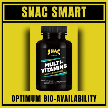 SNAC Multi-Vitamins Daily Supplement with Optimum Bioavailability, 60 Capsules