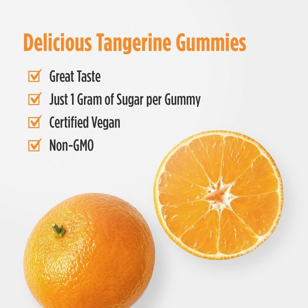 Nordic Naturals Vitamin C Extra Strength Gummies - Tangerine Flavour - 60 Gummies - 500 mg Vegan Vitamin C Supplement - görsel 4