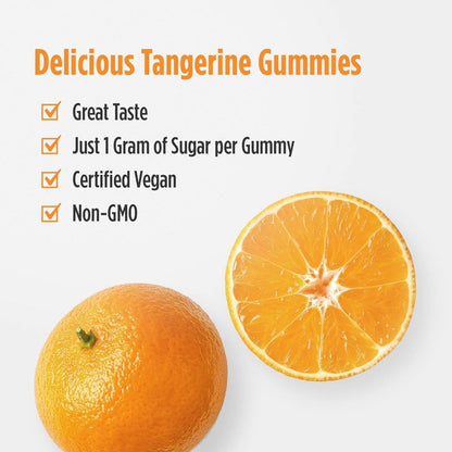 Nordic Naturals Vitamin C Extra Strength Gummies - Tangerine Flavour - 60 Gummies - 500 mg Vegan Vitamin C Supplement