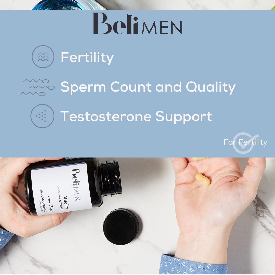 Beli Men Prenatal Multivitamin – Preconception Fertility Support with Vitamin E, B6, B12, Zinc, Folate & CoQ10, 60 Capsules (30-Day Supply) - görsel 4
