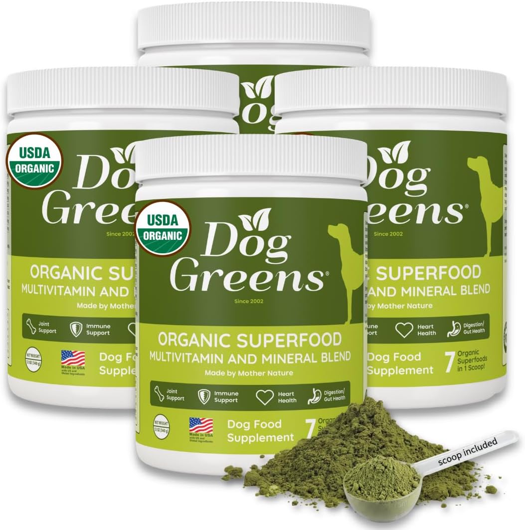 Organic Dog Multivitamin Supplement (340 g, 2 Pack) - Dog Greens Powder, Human Grade Superfoods - görsel 10