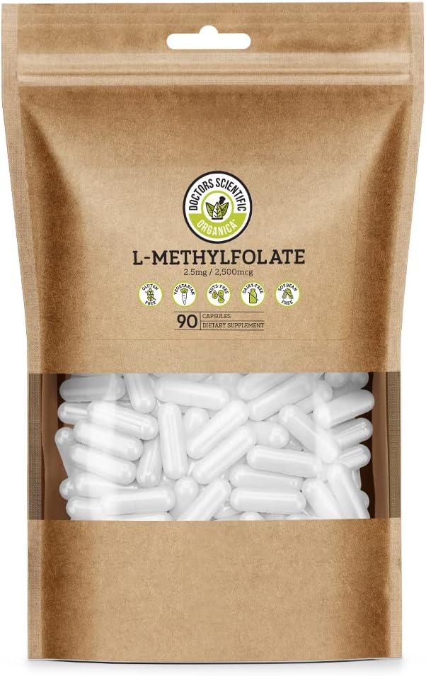 DSO L-Methylfolate 2.5mg - Active L-Methylfolate Supplement for Normal Homocysteine Metabolism - 90 Vegan Capsules - görsel 1
