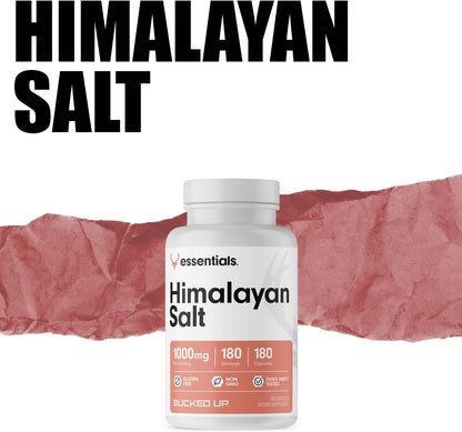 Bucked Up Himalayan Salt 1000mg Capsules, Bucked Up Essentials (180 Servings)