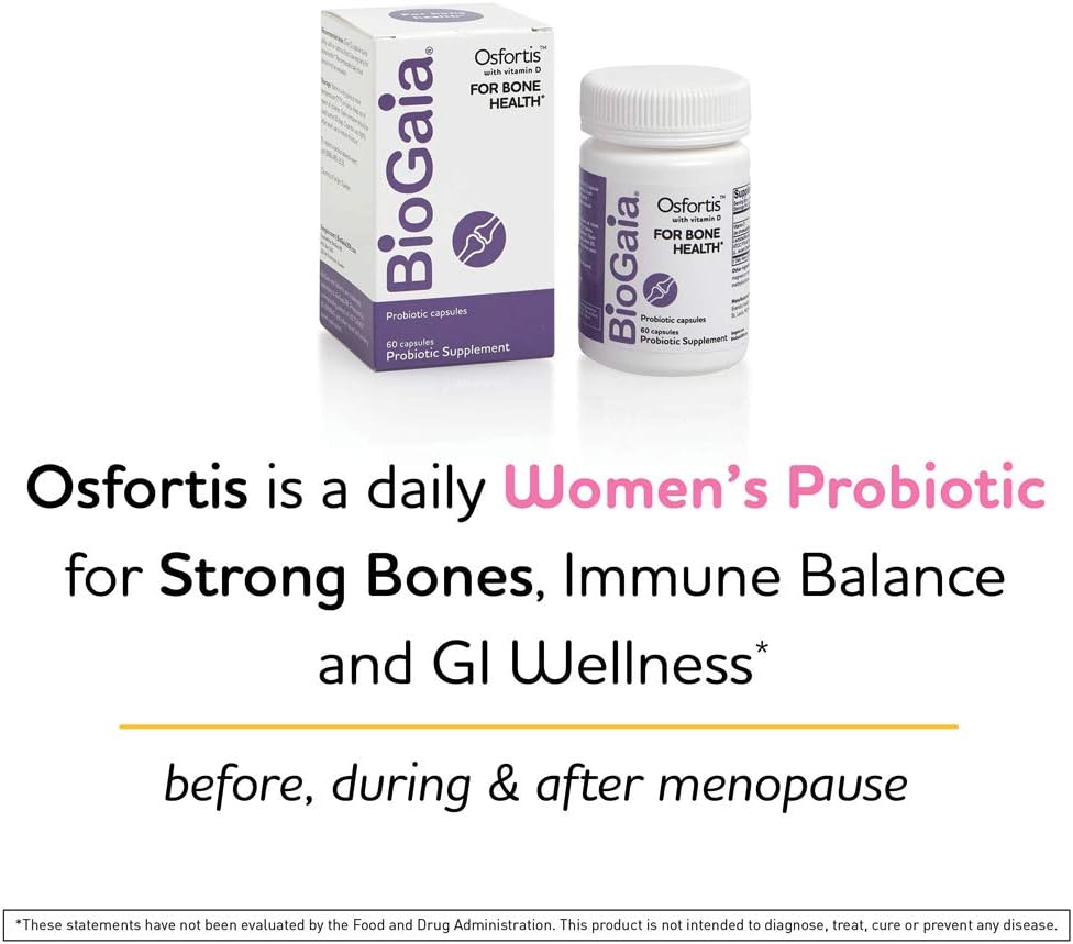 BioGaia Osfortis, Women’s Probiotic for Strong Bones, Immune Balance & GI Wellness, Contains L. reuteri 6475, 60 Capsules - görsel 2