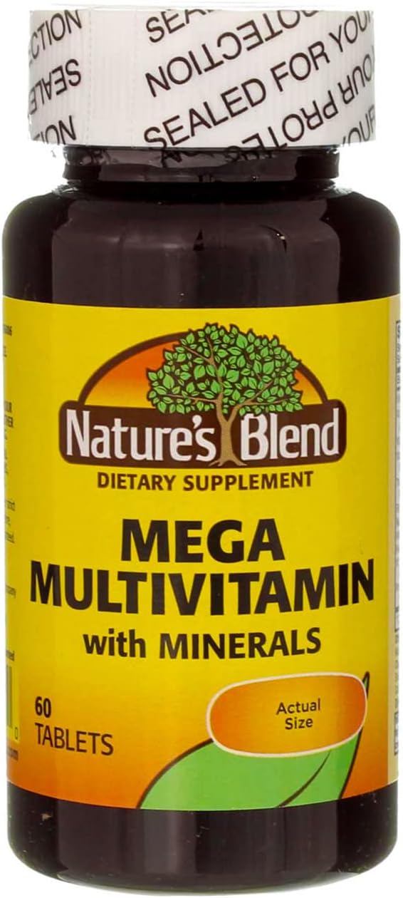Nature's Blend MEGA Multi with Chelated Minerals 60 Tablets - görsel 1