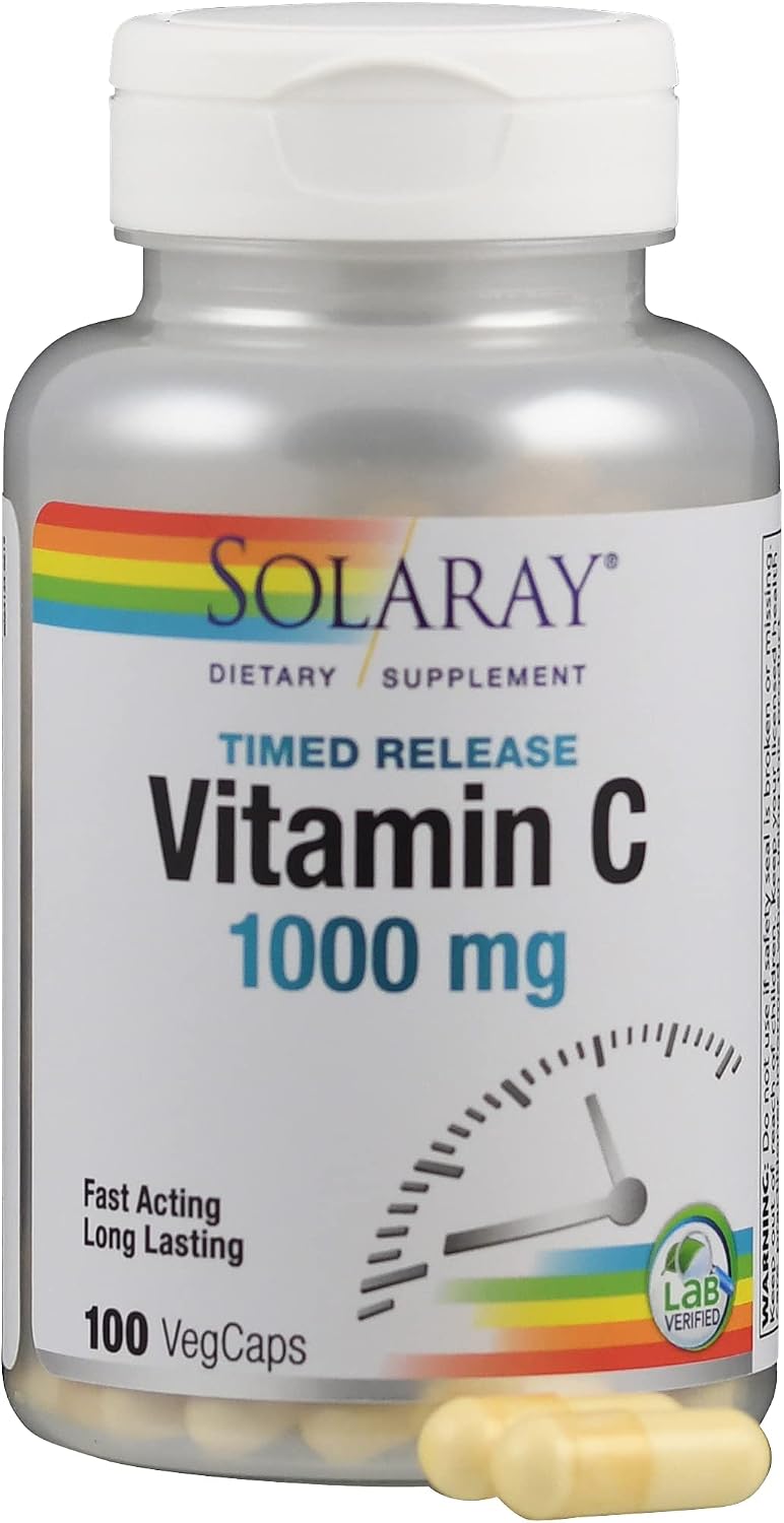 Solaray Vitamin C 1000mg Timed Release Capsules, 100 Count - görsel 4