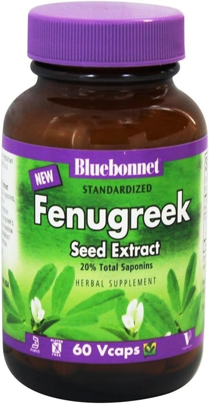 Bluebonnet Standardised Fenugreek Seed Extract 600 mg – 60 Vegetable Capsules