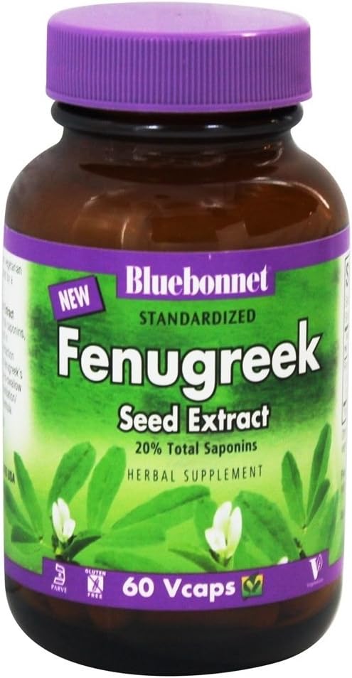 Bluebonnet Standardised Fenugreek Seed Extract 600 mg – 60 Vegetable Capsules