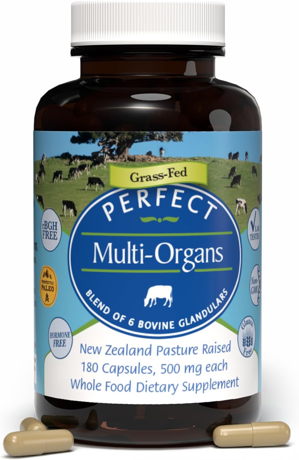 Perfect Supplements Perfect Multi-Organs - 6 Glandular Blend, Freeze-Dried, Hormone-Free, New Zealand Pasture-Reared - görsel 1