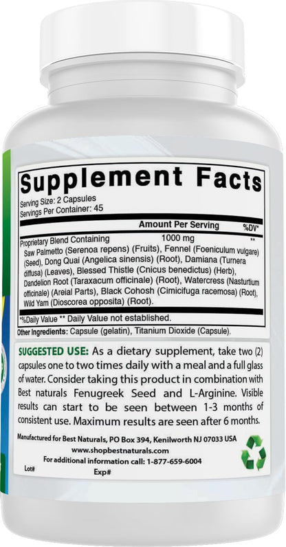 Best Naturals Breast-Ultra Breast Enhancement Pills - 90 Capsules (Pack of 2)