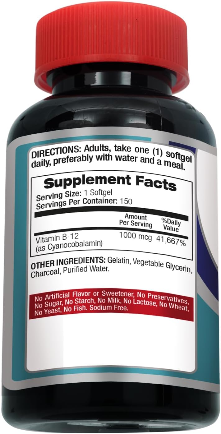 FITO MEDIC'S Lab Vitamin B12 Food Supplement - 150 Soft gel capsules - görsel 2