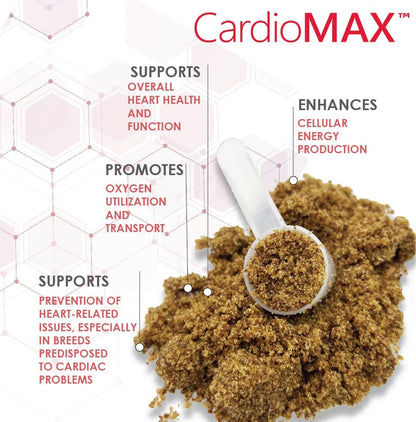 Heart Support Granules for Dogs – Vet-Formulated, Antioxidant-Rich: L-Taurine, L-Carnitine, EPA, DHA, CoQ10 – Supports Circulatory Strength, Cardiovascular Health, Heart Muscle Function – Made in the USA – 90 Doses
