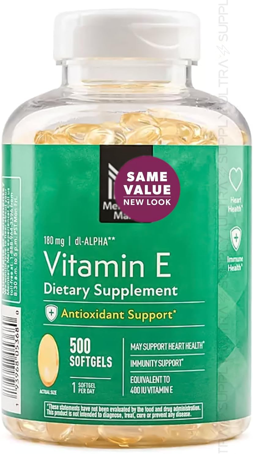 Members Mark Vitamin E 400 IU Soft gel capsules, 180 mg - 500 Count - görsel 1
