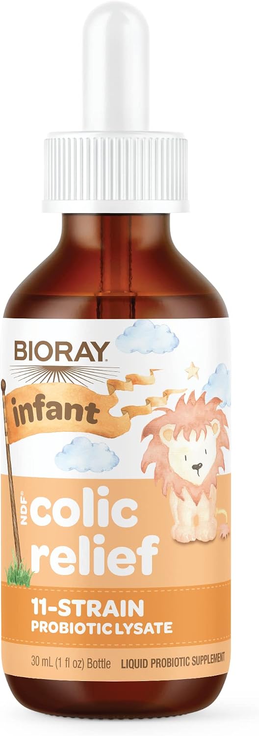 BIORAY Infant NDF Colic Relief - 1 fl oz (30 ml) - 11-Strain Probiotic Lysate - Supports Digestive Comfort - Non-GMO, Vegetarian, Gluten-free - Approx. 30 Servings - görsel 1