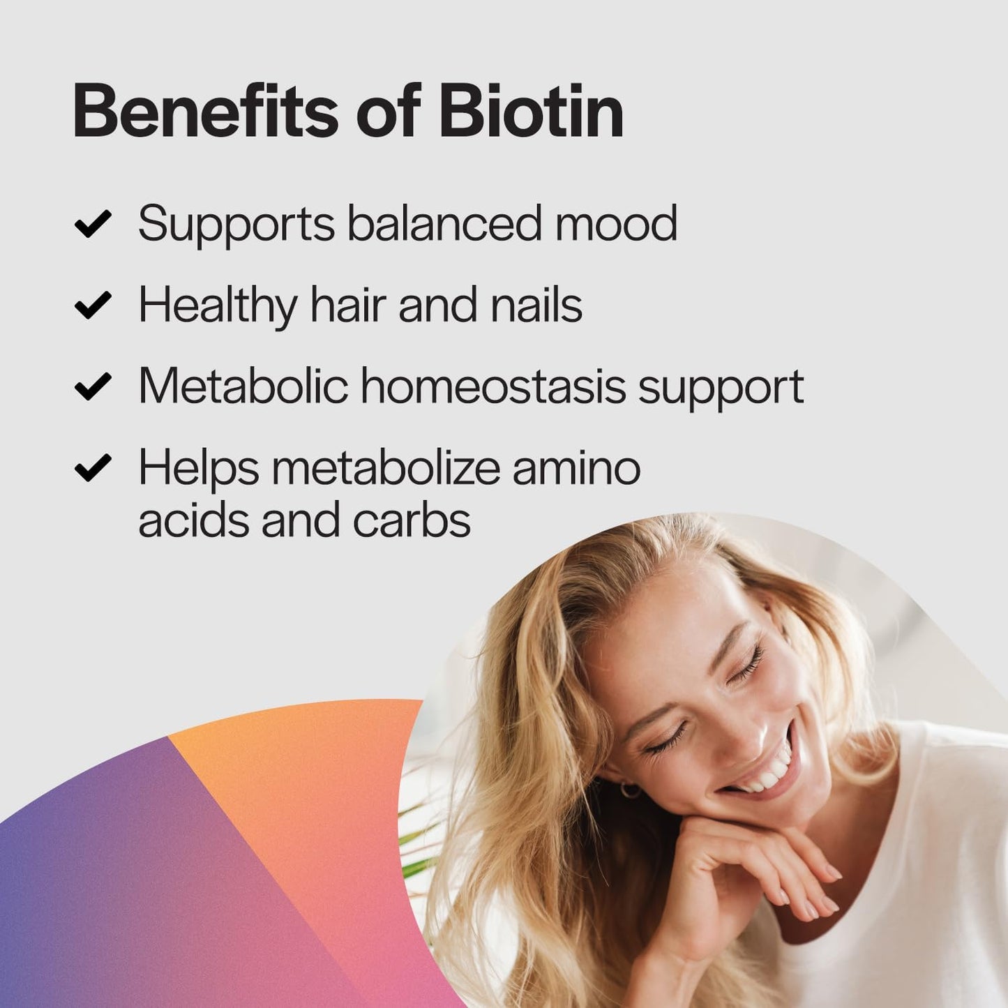 PureFormulas Biotin 8000 mcg Hair Skin Nails Supplement, Vitamin B7 Capsules for Women and Men, 120 Count - görsel 5