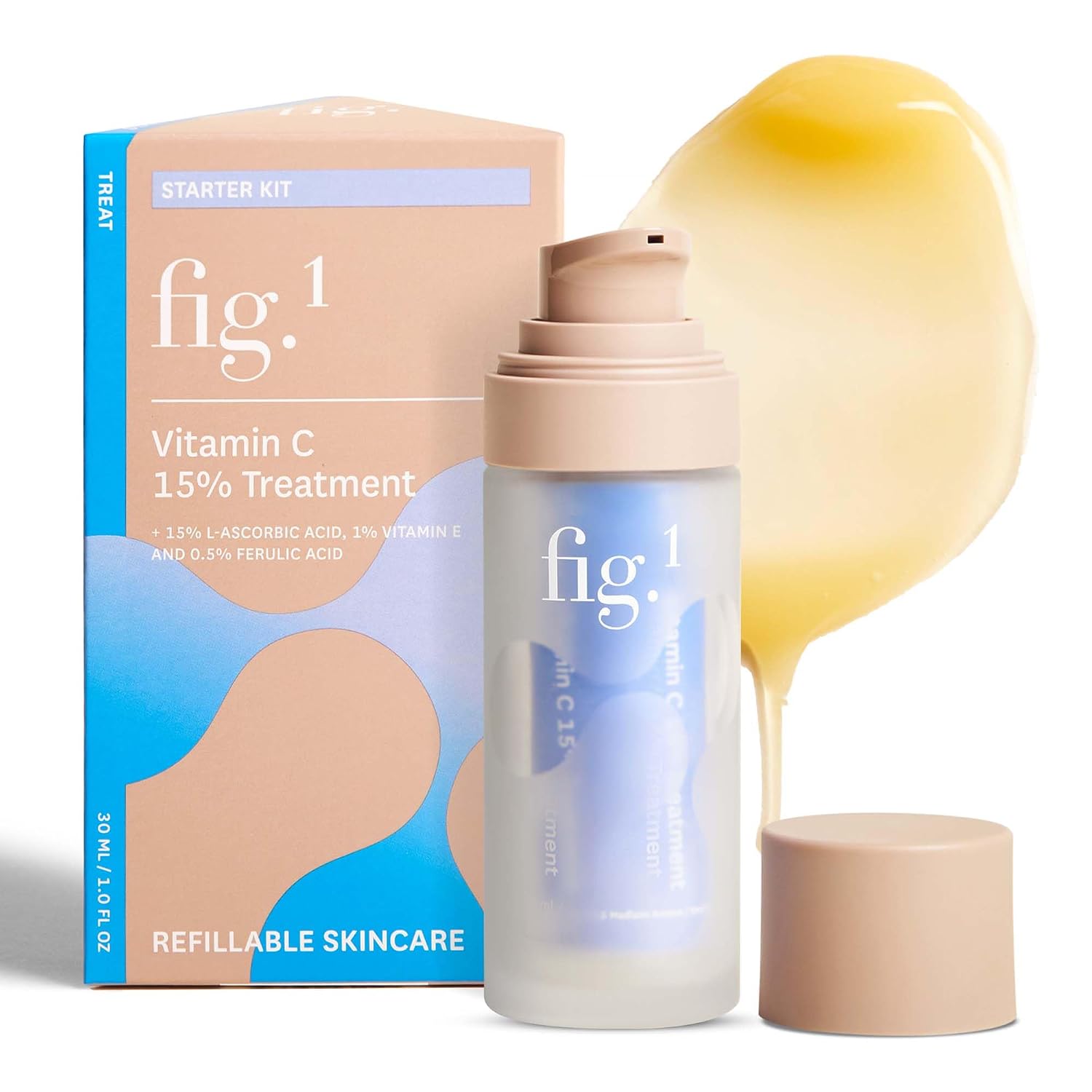 Fig.1 Vitamin C 15% Face Serum – Nourishing, Hydrating, Anti-Wrinkle Antioxidant Serum for Face – 30 ml - görsel 1