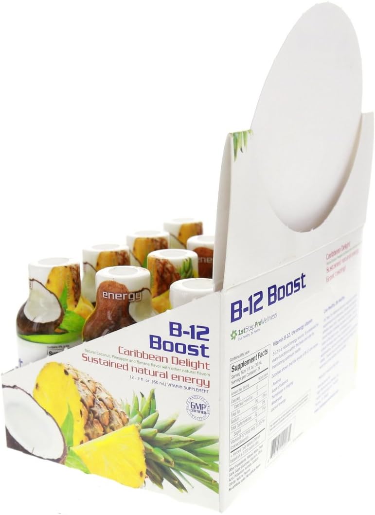 1st Step High Performance Fitness B-12 Boost, 12 x 59 ml Bottles - görsel 2