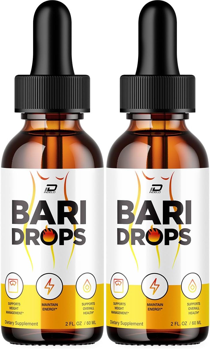 Bari Drops Liquid Supplement - Natural Formula for Fitness Goals and Active Lifestyle Support (Pack of 2, 2 Month Supply) - görsel 1