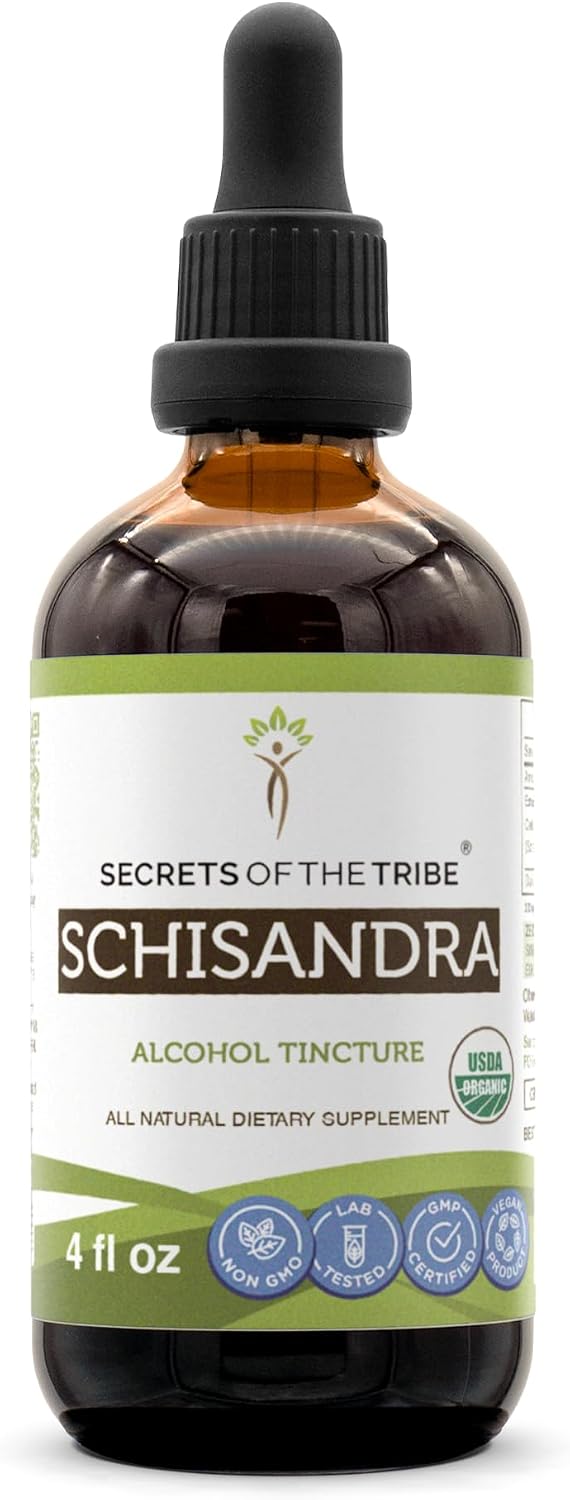 Secrets of the Tribe Schisandra Organic Alcohol Extract, High-Potency Herbal Drops, 118 ml - görsel 1