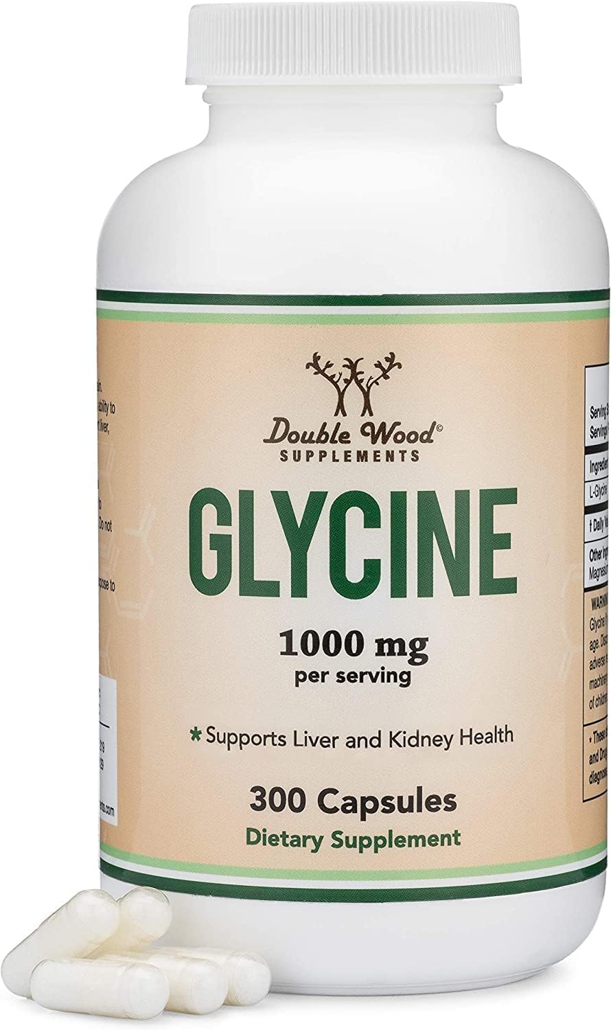 Double Wood Glycine Supplement - 1000 mg, 300 Capsules - görsel 1