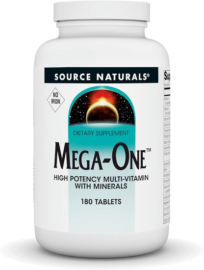 Source Naturals Mega-One Multiple No Iron Tablet, 60 Tablets