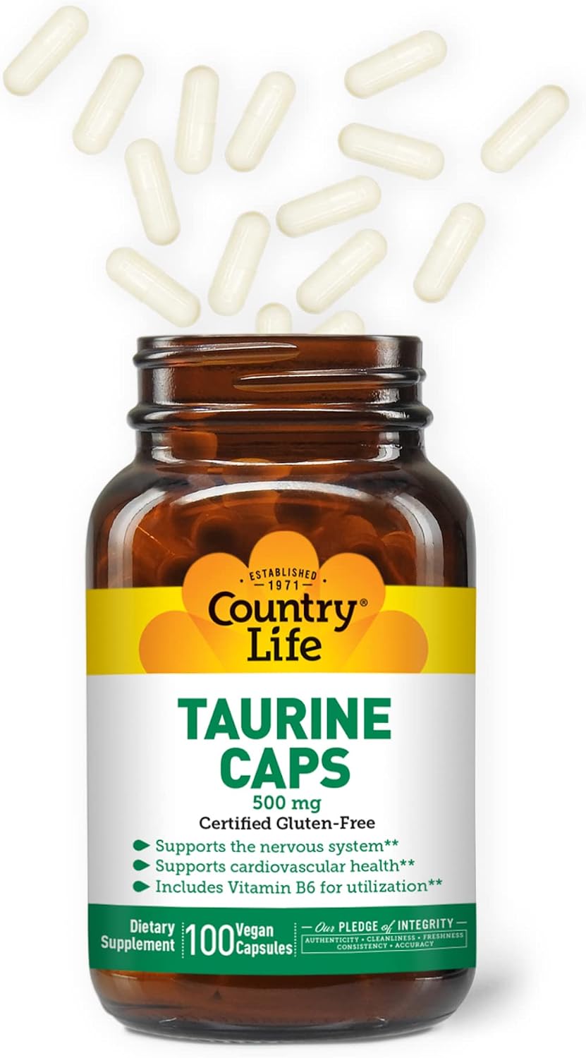 Country Life Taurine 500mg – 100 Capsules - görsel 3